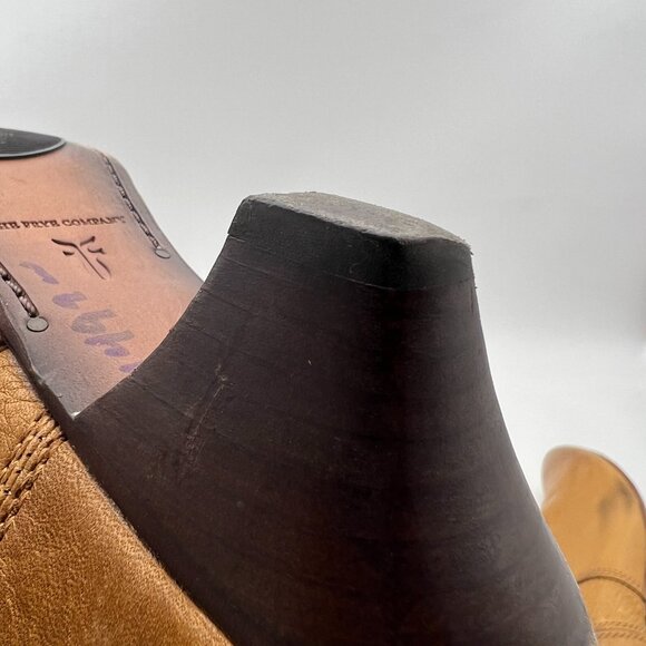 Frye Steffi Zip Short Camel 3477467 Leather Bootie Size 9 - Picture 12 of 12